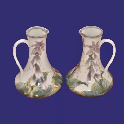 Buy Cobridge Stoneware Pair Of Hosta 7 Inch Handled Jugs ~ Philip Gibson 1999 • 125£