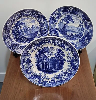 Buy Vintage Wedgwood Queens Ware   Blue And White Collection   Set Of 3 Plates • 27£