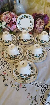 Buy Vintage Bone China Blue Foral Duchess Tea Set 18 Pieces • 35£