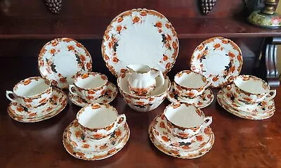 Buy 6 X Antique Royal Albert Crown Staffordshire England Ena Pattern Tea Set • 59.99£