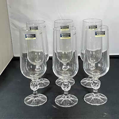 Buy Set Of 6 Bohemia Glass  Champagne Flutes • 12.90£