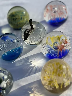 Buy Beautiful Multicoloured Glass Ball Paperweight Small • 8£