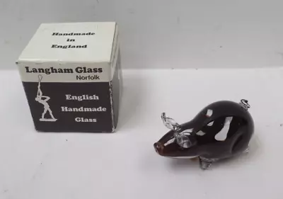 Buy Paperweight Langham Glass Pig Handmade Boxed Decorative Animal • 12.99£