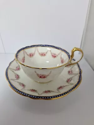 Buy Vintage Aynsley China  Cup And Saucer Floral Swag Pattern. • 15£