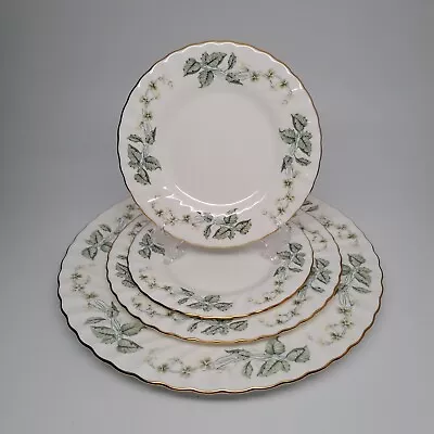 Buy Minton Bone China Greenwich Dinner, Salad & 2 Bread Plates 4 Piece Set VTG • 25.15£