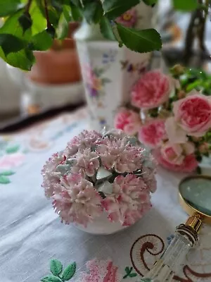 Buy Vintage Royal Doulton Bone China  Carnation  Porcelain Flower Basket & Floral • 49.99£