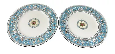 Buy Lot Of 2 Wedgwood China Dinner Plate  Florentine Turquoise 10 3/4  • 37.28£