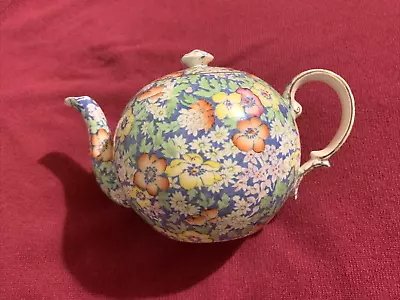 Buy Vintage Royal Winton Green Anemone Chintz Teapot - Grimswade England 1930s RARE • 66.99£