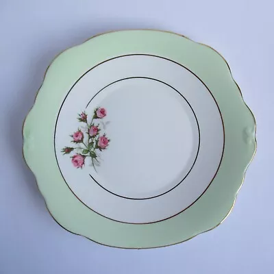Buy *IMPERFECT* Vintage Duchess Bone China Cake Serving Plate (Floral Roses Gilded) • 15£