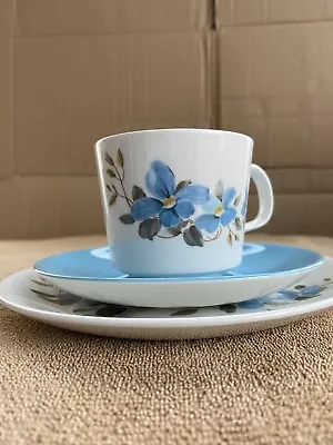 Buy Set 6 Cups Saucers Side Plates White & Blue Floral Johnson Brothers China VGC • 30£