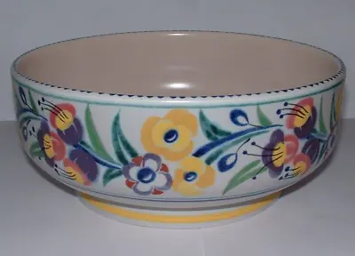 Buy Poole Pottery Yo Pattern 22cm Diameter Round Fruit / Salad Bowl - Floral • 59.99£
