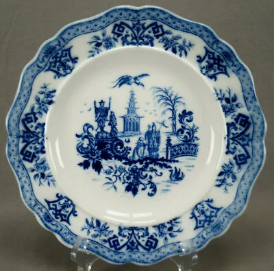Buy Schlaggenwald Blue & White Chinoiserie 9 3/4 Inch Dinner Plate Circa 1847-1867 B • 139.79£