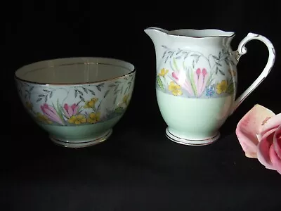 Buy Rare Vintage Royal Grafton Bone China Springtime Milk Cream Jug & Sugar Bowl • 12.99£