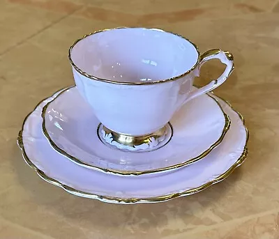 Buy Paragon Fine Bone China Harlequin Pale Pink Tea Cup, Saucer, Plate Trio-See Info • 21.99£