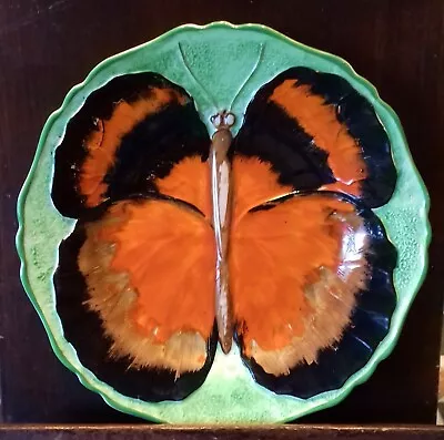 Buy Art Deco Hancock’s Ivory Ware Hand Painted Butterfly China (Rare Orange & Black) • 38£