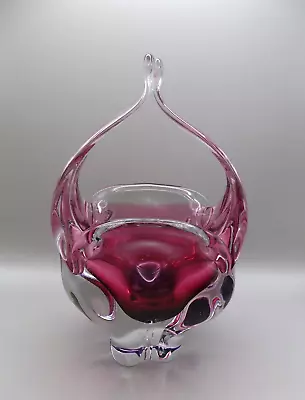 Buy Vintage Murano Venetian Glass - Pink Sommerso Vase - Mid-Century Modern Design • 9.99£