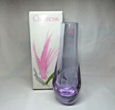 Buy Caithness Girl Guides Association Bud Posy Vase Etched Purple Glass Guiding Box • 19.99£