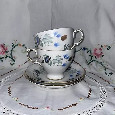 Buy Colclough Linden Tea Cups & Saucers X 2 • 4.50£