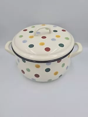 Buy Emma Bridgewater Medium Polka Dot Enamel Ware Casserole Cook Pot Unused • 20£