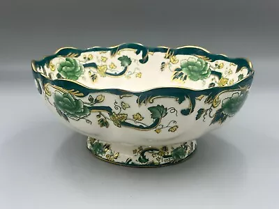 Buy Masons Ironstone Chartreuse - 10  Round Footed Serving Bruge Bowl. • 79.99£
