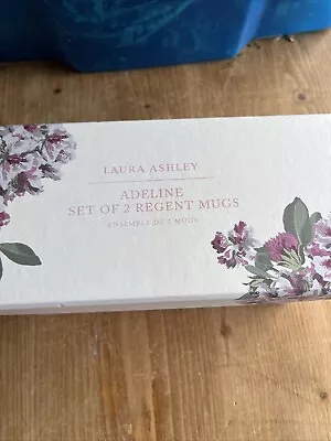 Buy Laura Ashley Bone China Set Of 2 Regent Mugs - Adeline (new In Box) • 10.50£