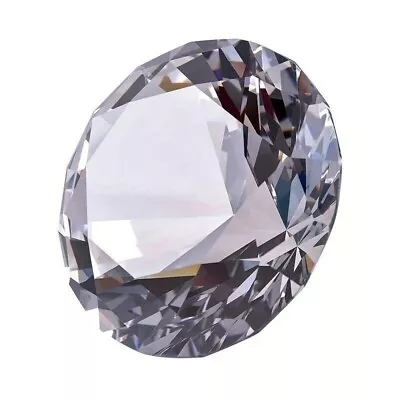 Buy 80mm Clear Glass Diamond Shape Trendy Crystal Paperweight/Suncatcher/Home Decor • 15.75£