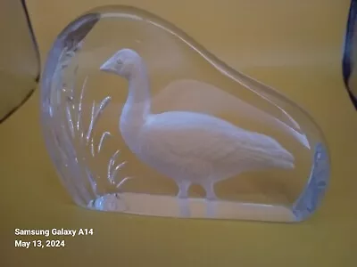 Buy Wedgewood Crystal Glass Paperweight- GOOSE Danbury Mint • 9£