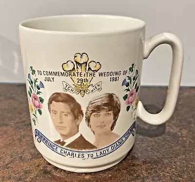 Buy ROYAL WEDDING 1981 HRH PRINCE CHARLES & DIANA SOUVENIR CUP - New Devon Pottery • 0.99£