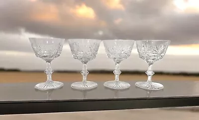 Buy (4)  CRYSTAL STAR OF EDINBURGH 5⅛  CHAMPAGNE  SHERBET GLASSES Signed • 55.87£