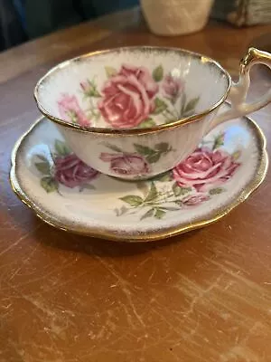 Buy Vintage Royal Standard Orleans Pink Rose Gold Spray Cup & Saucer; England Teacup • 18.64£