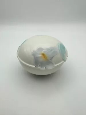 Buy Goebel Oeslauer Manufaktur Porcelain Trinket Box Raised Flower Bavaria Rare • 10£