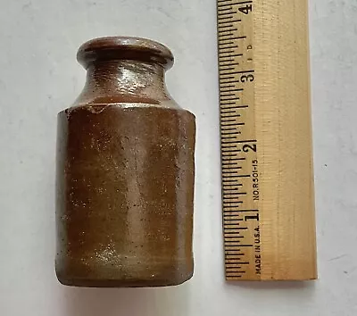 Buy Fine Antique Doulton Stoneware Ink Bottle, Dark Salt Glaze, Lambeth, Eng. 1890s • 13.98£