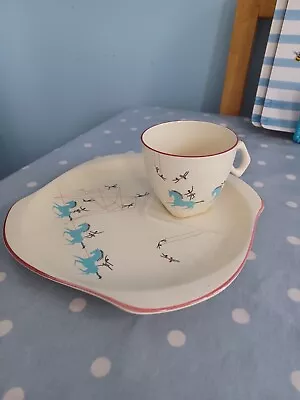 Buy Vintage BESWICK  Circus  1950s Ceramic Cup & Plate • 12.50£
