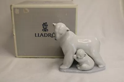 Buy 1990 Lladro Arctic Family Polar Bear And Cubs Figurine 6745 6 1/2  Tall With Box • 70.02£