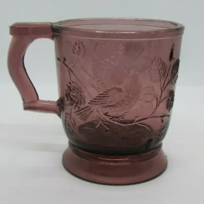 Buy Vintage Purple Glass Bird Mug Cup 3 3/4  Tall • 21.39£