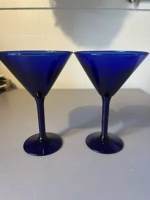 Buy Pier One Cobalt Blue Martini Glasses Set Of Two • 17.24£