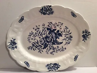 Buy Vintage 1930's Booths China England  Peony  Blue & White 18  Serving Platter • 88.53£