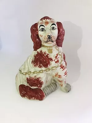 Buy Antique STAFFORDSHIRE Spaniel Russet Red Dog 19thC Victorian Slightly Damaged • 16£