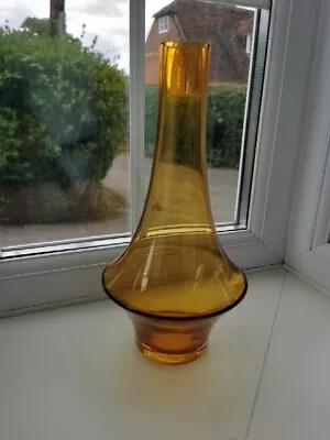 Buy Vintage Finnish Riihimaki Amber Art Glass Rocket Vase Design No 1379 C1970s • 54£