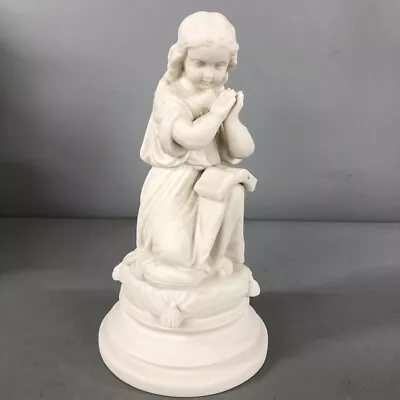 Buy Parian Ware Girl Kneeling On Pillow Statue Figurine Praying Hands Matte 24cm -CP • 9.99£