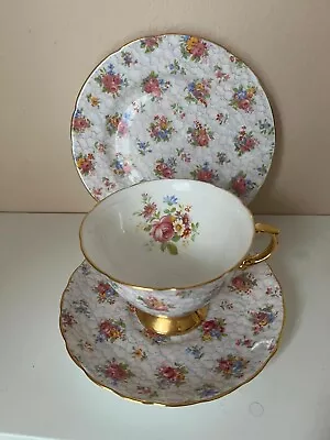 Buy Vintage English Bone China Hammersley & Co. Floral Tea Set Trio • 30.59£