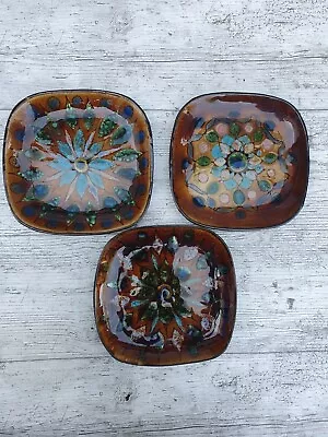 Buy 3 X Vintage Guernsey Pottery Side Tea Cake Plates Retro Studio Art Mid-Century • 14.50£