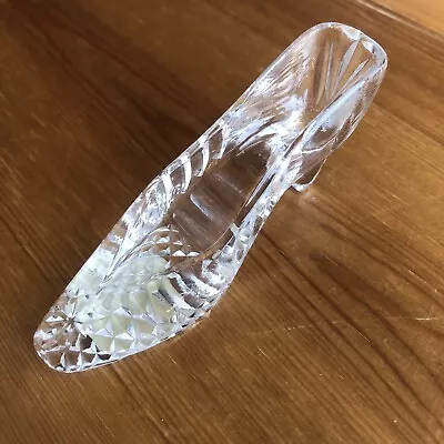 Buy Vintage Derwent Lead Crystal Shoe Ornament, Decorative Glass Collectible • 11.99£