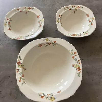 Buy Vintage Alfred Meakin Set Of 3 Soup Bowls. • 14.99£