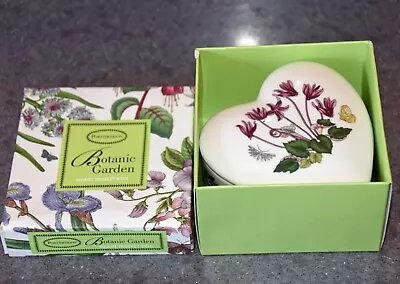 Buy Portmeirion Botanic Garden Heart Shaped Cyclamen  Trinket Pot Boxed • 8£