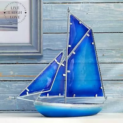 Buy Large 12'' Decorative Stained Glass Boat • 48.95£