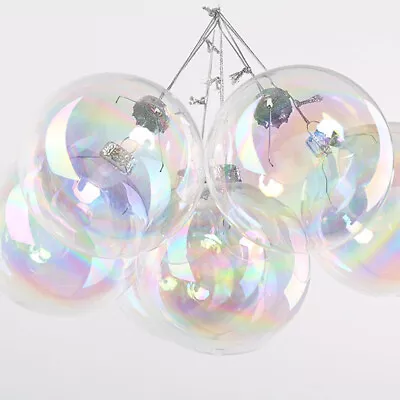 Buy Ball Shape 6 8 10cm Glass Iridescent Fillable Baubles Balls Christmas Ornament • 6.95£