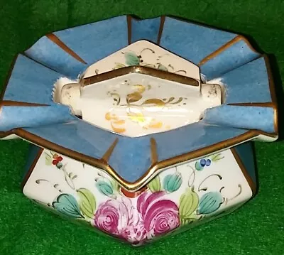 Buy  ANTIQUE 18thC SEVRES FRENCH PORCELAIN PARIS FRANCE FLORAL SPINNER ASHTRAY • 64.30£