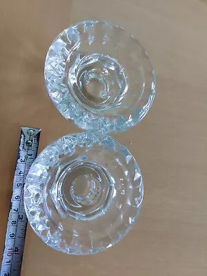 Buy Pair Of Cut Glass Candle Holders • 7.99£
