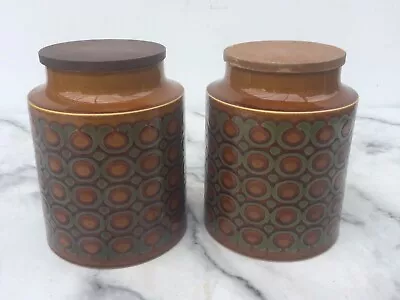 Buy PAIR OF VINTAGE 1970s HORNSEA POTTERY STORAGE JARS, TEA COFFEE ETC • 19.99£